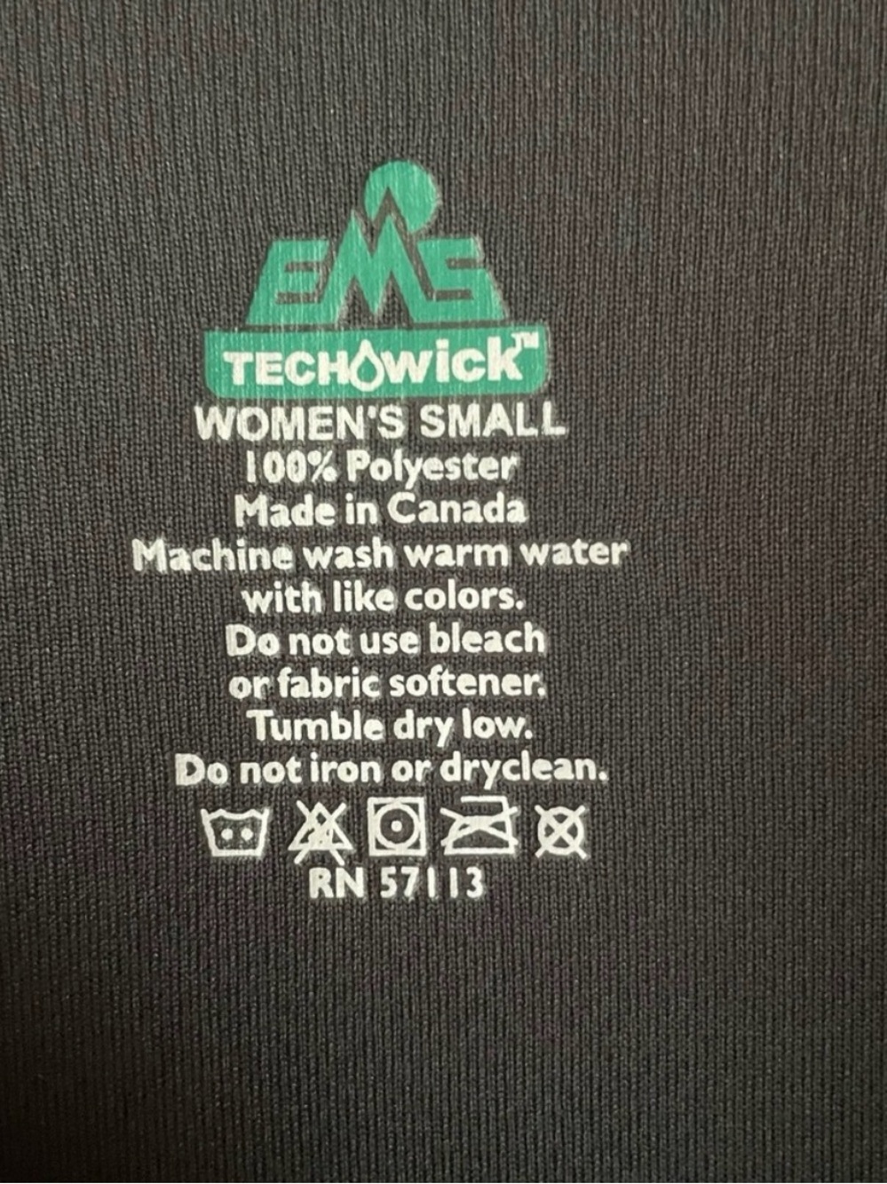 EMS Techwick Women's Small Black Top - Picture 4 of 4